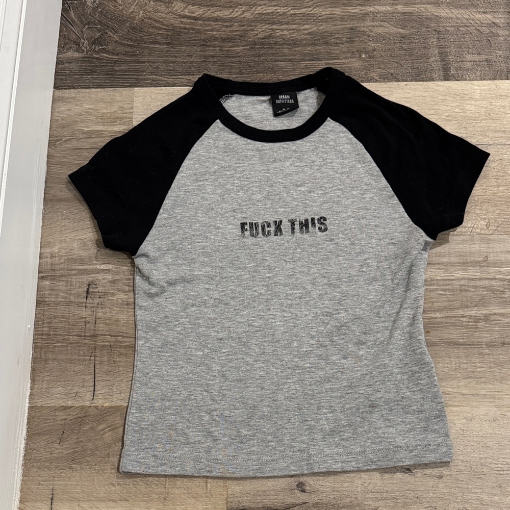 Urban Outfitters Black and Gray Tee